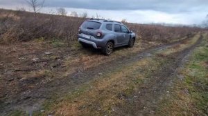 Рено Дастер 2021 года на бездорожье .