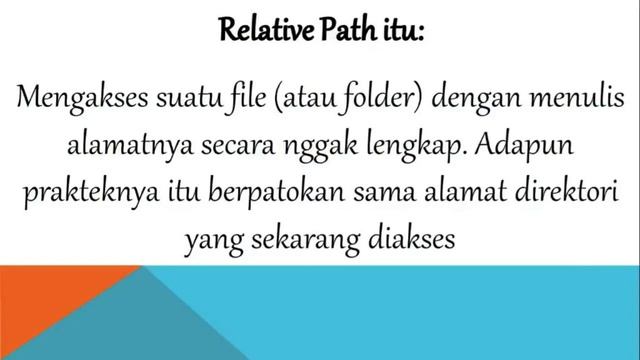 ##1 Pahami Absolute Path dan Relative Path - Tutorial Command Line Kelas2 смотреть онлайн