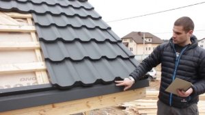 Монтаж металлочерепицы BUDMAT.  Кровельные работы.  Как построить крышу  БУДМАТ