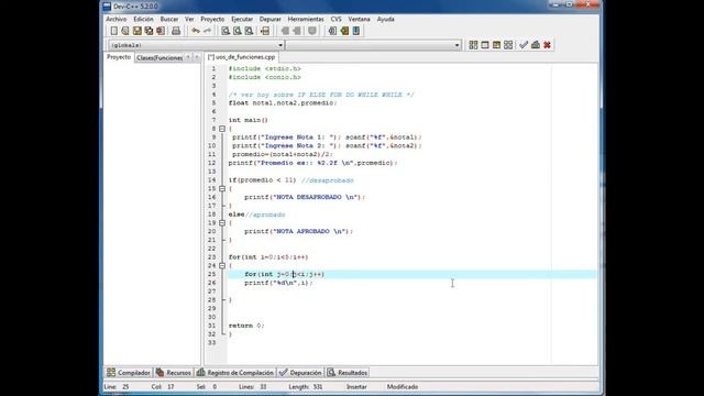 Uso de IF ELSE, FOR, DO WHILE, WHILE en C++ смотреть онлайн