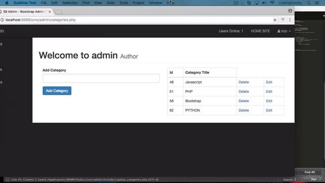 5 Updating categories with prepare statements - PHP COURSE CMS PROJECT смотреть онлайн