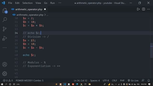 arithmetic operators in PHP | in Hindi Class -10 смотреть онлайн