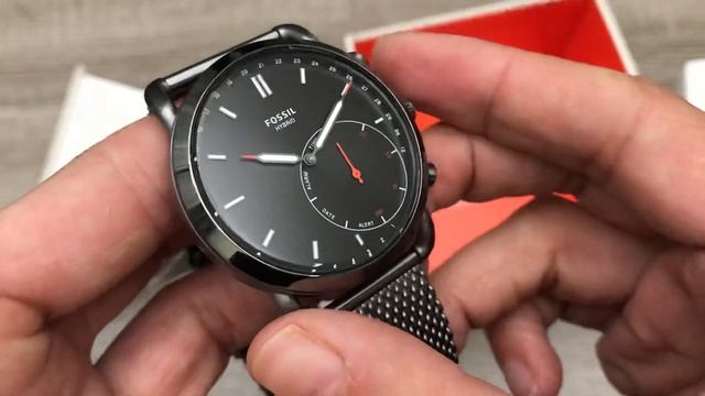 Fossil Hybrid Smartwatch Commuter Smoke Stainless Steel FTW1161 (Unboxing) @UnboxWatches