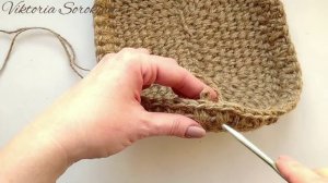 Этот УЗОР ищут многие - он просто создан для ДЖУТА!!! Сумка весна-лето 2022. Торба из джута крючком
