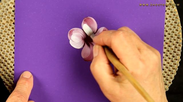 Рисуем упрощенный Пятилистник. Жостовская роспись для начинающих | Zhostovo Oil Painting Tutorial смотреть онлайн