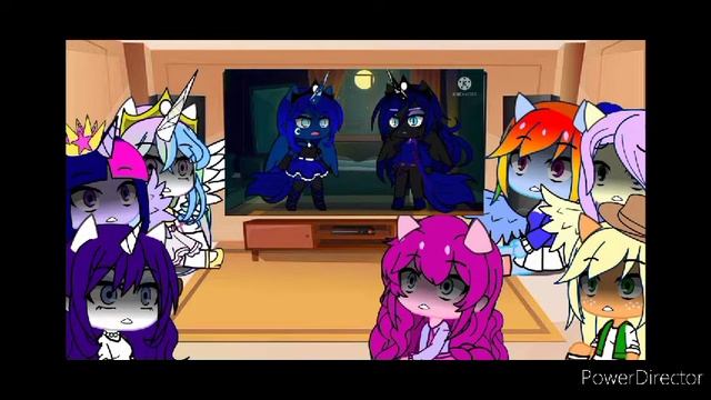 Celestia and mane six react to the confrontation of Luna and night mlp смотреть онлайн