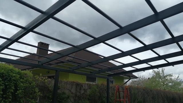 Навес для авто своими руками смотреть онлайн