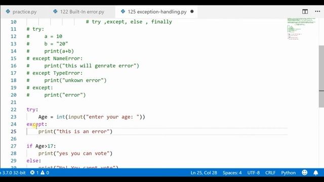 Exception Handling || Python Tutorial смотреть онлайн
