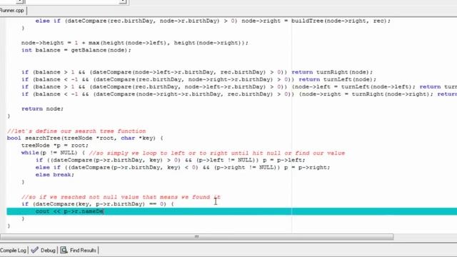 C++ Database project 05 - How to search in AVL tree смотреть онлайн
