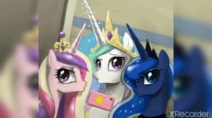 Принцесса Селестия Луна Каденс и Искорка - ламбада (on the floor)