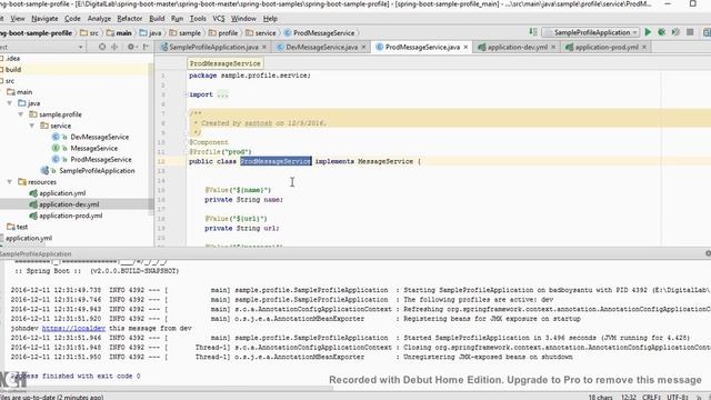 SPRING PROFILE DEMO смотреть онлайн