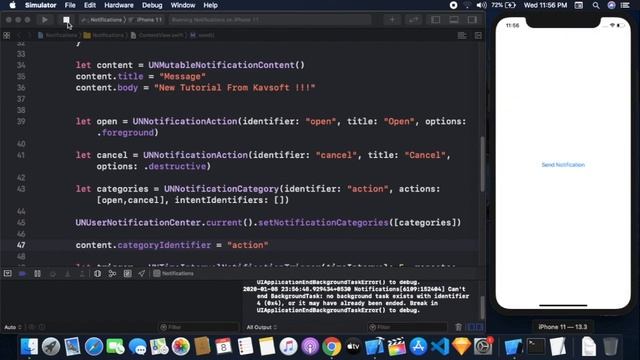 User Notification In SwiftUI - Actions And Categories To Notifications In SwiftUI - SwiftUI Tutoria смотреть онлайн