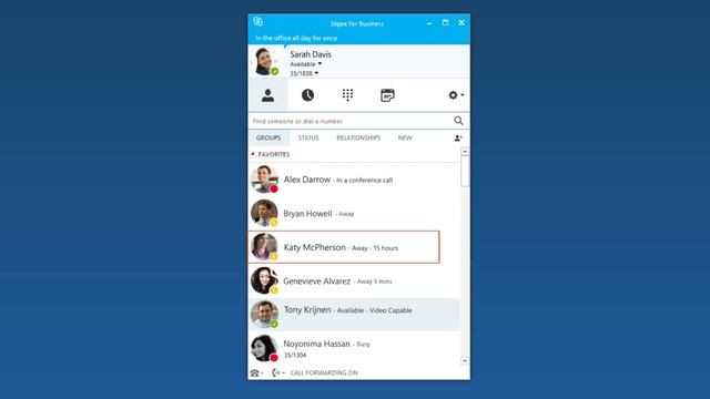 Presence and IM in Skype for Business смотреть онлайн