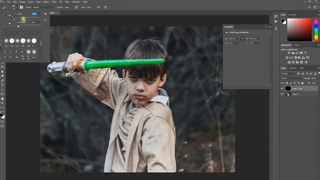 How to create lightsaber photos with your kids using Adobe Photoshop смотреть онлайн