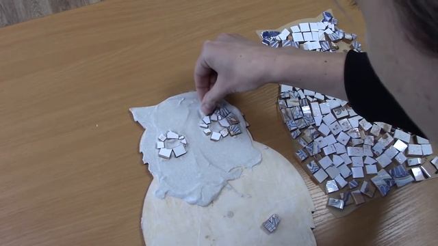 Сова из осколков керамической плитки Мастер-класс по изготовлению. смотреть онлайн