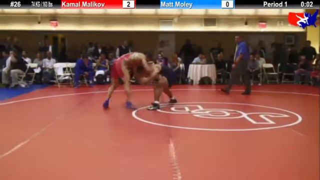 NYAC FS 74 KG / 163 lbs: Kamal Malikov vs. Matt Moley смотреть онлайн