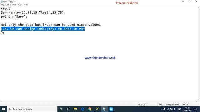 Working with Array in PHP смотреть онлайн