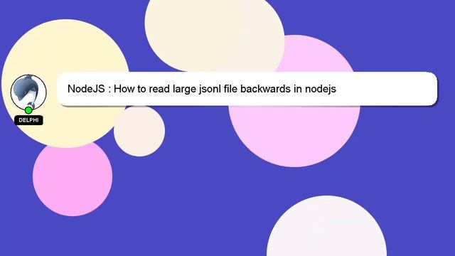 NodeJS : How to read large jsonl file backwards in nodejs смотреть онлайн