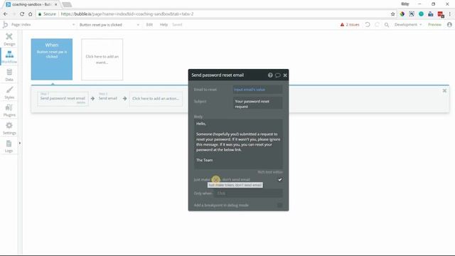 How to customize the reset password action in Bubble.io смотреть онлайн