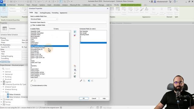 Bending Detail Schedule in Revit 2024 Tutorial смотреть онлайн