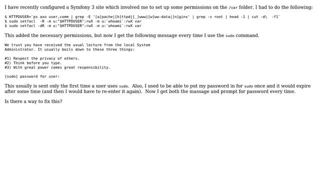 Unix & Linux: Linux Debian Jessie sudo command keeps asking for password смотреть онлайн