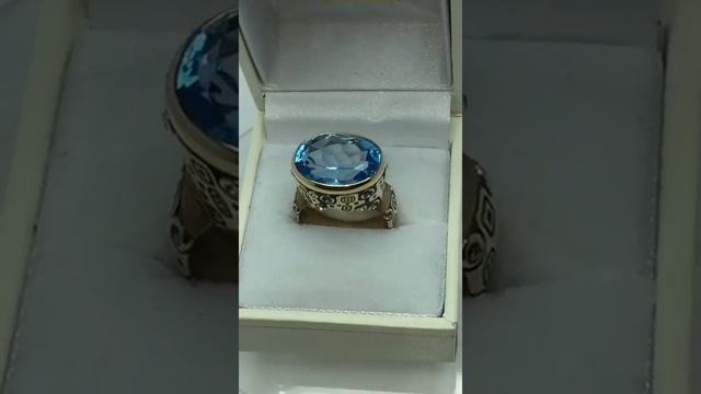 Видео кольца с голубым топазом "X-Blue Ring" смотреть онлайн