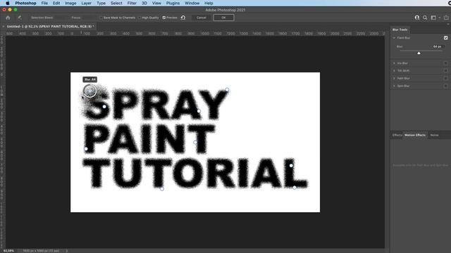 SPRAY PAINT TEXT EFFECT EASY ADOBE PHOTOSHOP TUTORIAL смотреть онлайн