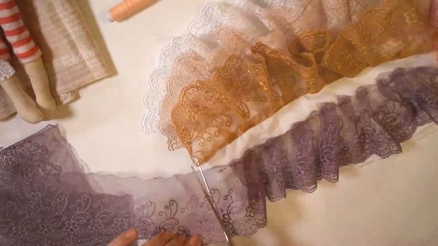 DIY beautiful skirt for handmade textile bunny/как сшить юбку для текстильного зайчика ручной работ смотреть онлайн