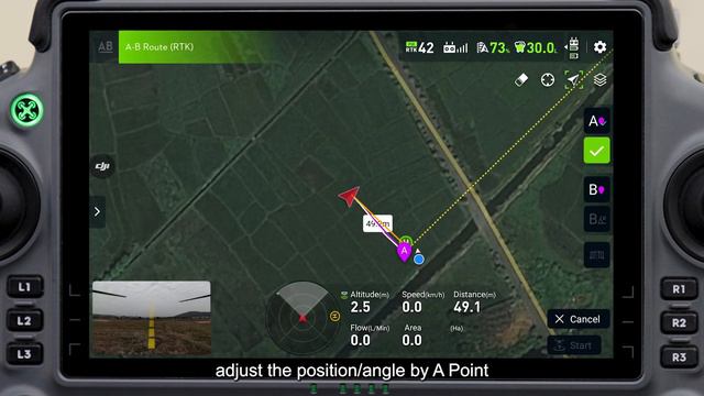 DJI Agras T40: A - B Route Mode смотреть онлайн