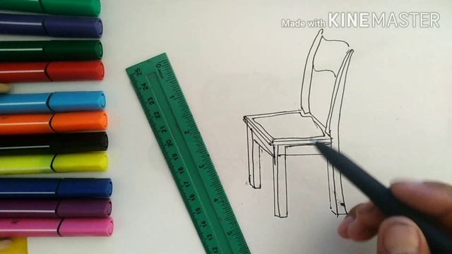 КАК НАРИСОВАТЬ СТУЛ/HOW TO DRAW A CHAIR/STUL RASM CHIZISH/СУРОТ ТАРТУУ/СУРЕТ САЛУ ОРЫНДЫҚ