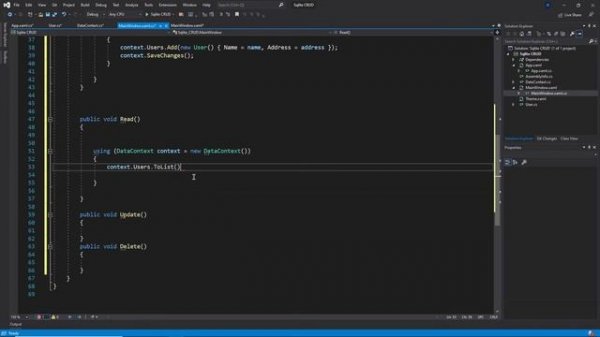 C# CRUD Operations With SQLite Database Using Entity Framework