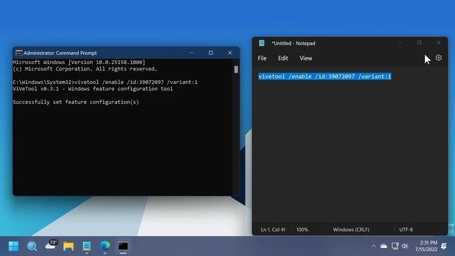 How to Enable New Taskbar Visuals in Windows 11 Build 25158 смотреть онлайн