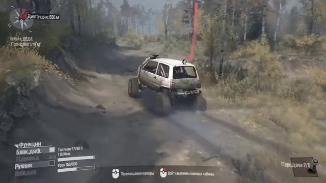 SPINTIRES MUDRUNNER: Тест Драйв по карте Болото: Ока и OSHKPSH. смотреть онлайн