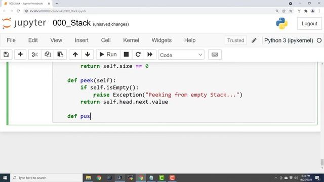 EP05 - Python Stack - Create stack - Using Linked List смотреть онлайн