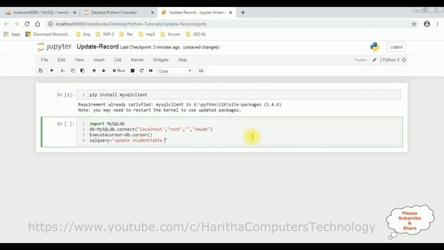 Python 3.7 Tutorials How To Update Edit Records MySQL phpMyAdmin смотреть онлайн