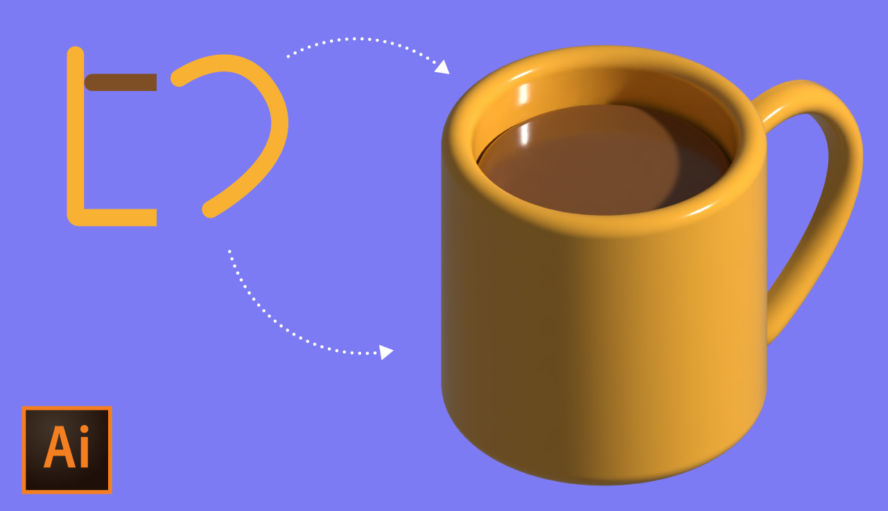 3D кружка в иллюстраторе версии 2022 | Уроки Illustrator для тебя. смотреть онлайн