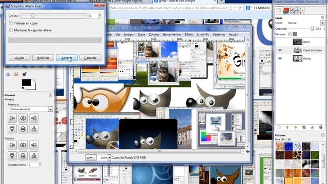 Efecto texto hundido GIMP смотреть онлайн