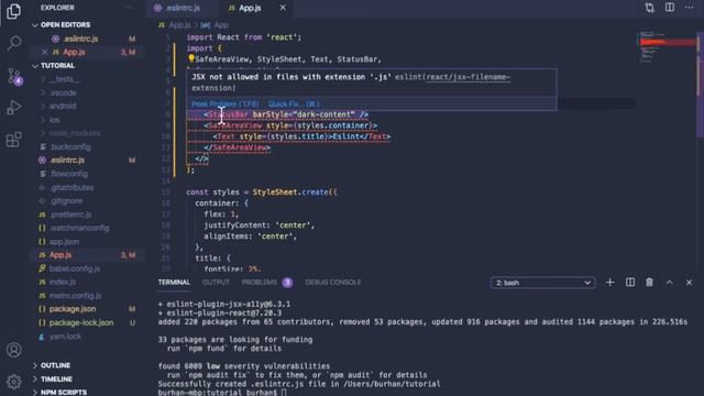 S1E4: React Native Projesine Eslint'i Ekleme смотреть онлайн