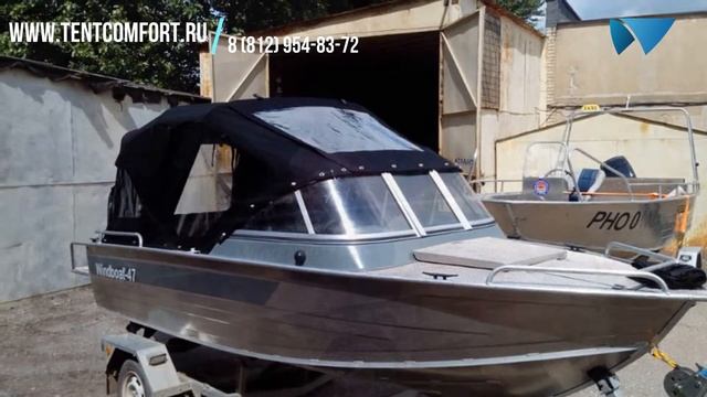 Лодка Windboat 47. Ходовой тент. смотреть онлайн