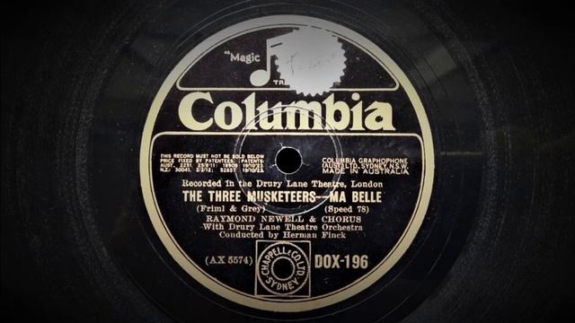 The Three Musketeers - Ma Belle (Friml, Grey) Sung By Raymond Newell & Chorus