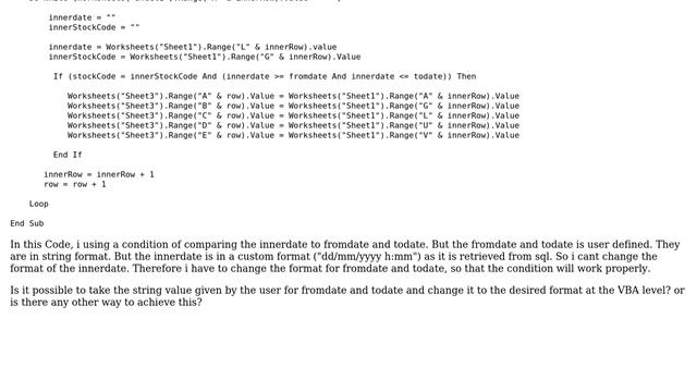 Changing a String Value to Date format in VBA смотреть онлайн