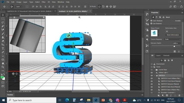 Convert 2D Image to 3D in ADOBE PHOTOSHOP смотреть онлайн