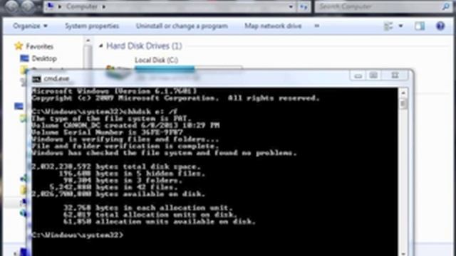Using Chkdsk To Fix A Corrupted SD Card.
