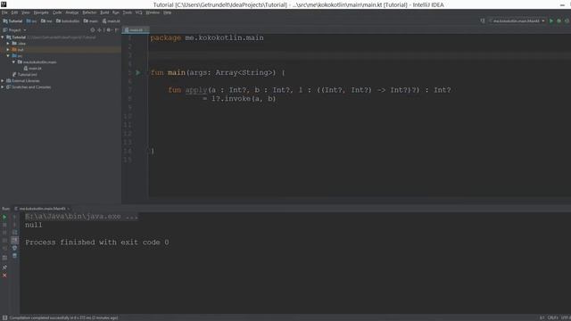 Kotlin Tutorial 0b01101 [German] - Nullable Functiontypes und typealias смотреть онлайн