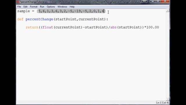 Python: Percent change calculation how to tutorial смотреть онлайн