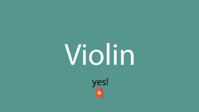 Violin Pronunciation