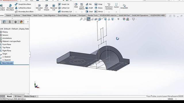 Convert 2D to 3D in 6 Min. (2D DXF file to 3D) - Solidworks Tutorials смотреть онлайн