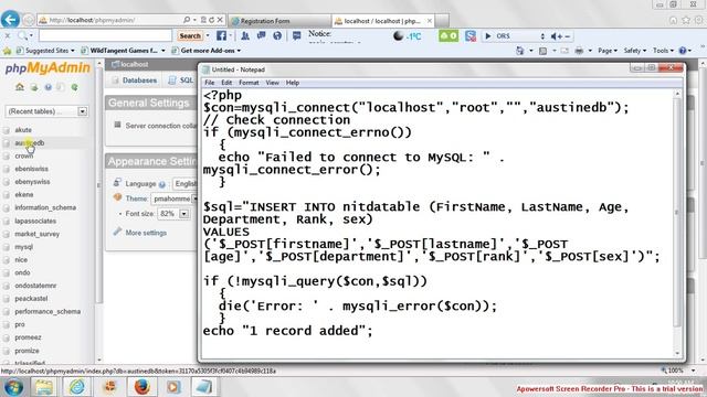 html017:connecting a form to mysql database using php смотреть онлайн