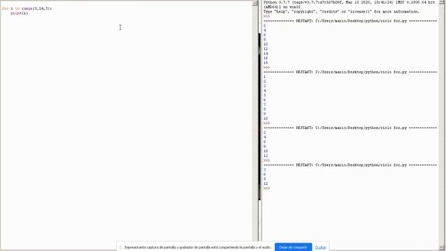 Curso Python desde 0 "CICLO REPETITIVO FOR" смотреть онлайн