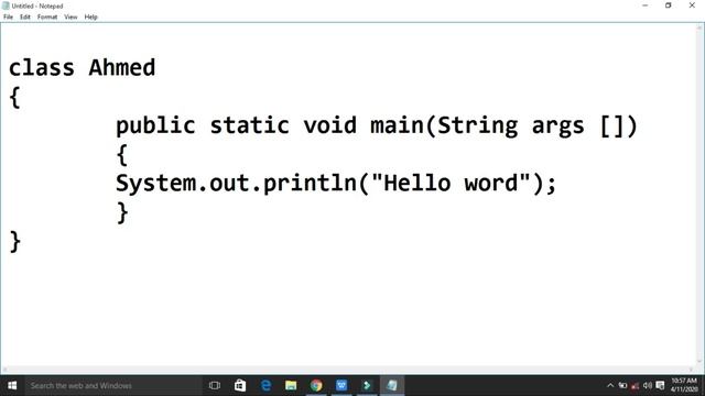 Hello Word Program in java Compile and Run in CMD by AHmEd_RajpOOT (Urdu- Hindi) смотреть онлайн